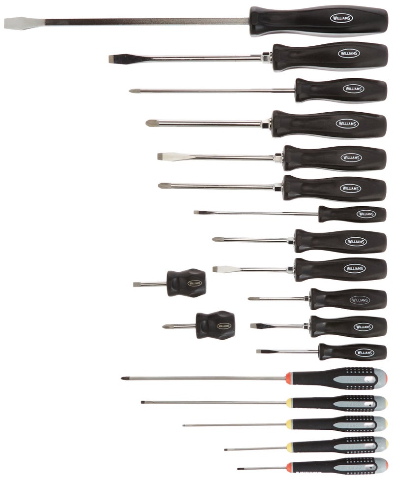 Williams JHW100P-19MD 19 Piece Endurogrip and Supertorque Premium Mixed Screwdriver Set - Image 1
